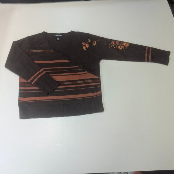 Norton McNaughton Size Large Brown Fall Sweater - Picture 1 of 9